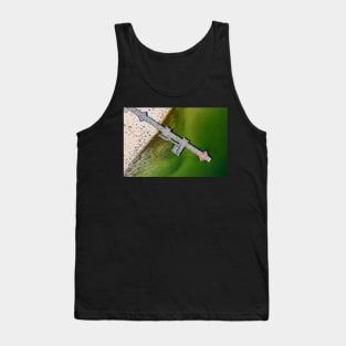 Crowded beach during summertime aerial view Tank Top